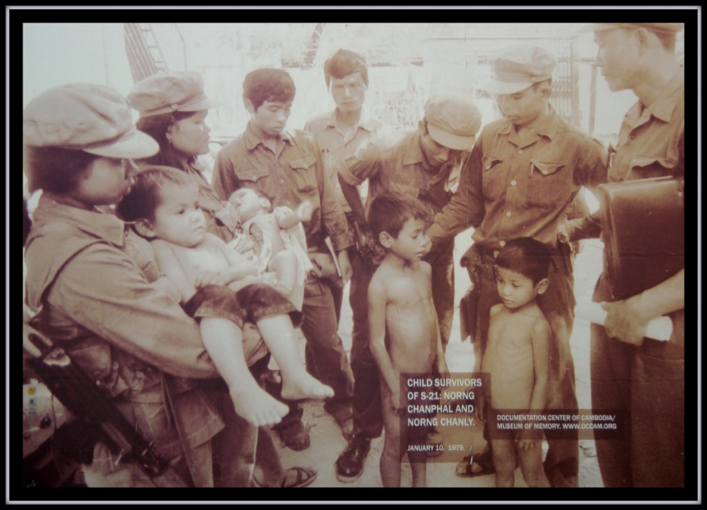 Photo of Child Survivors displayed at Tuol Sleng prison