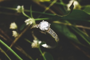 Rustic Engagement Ring Shot