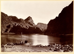 Timothy H. O'Sullivan (American, born Ireland, 1840–1882) Black Cañon, From Camp 8, Looking Above, 1871, Albumen silver print from glass negative 20 x 28.1 cm (7 7/8 x 11 1/16 in.) The Metropolitan Museum of Art, New York
